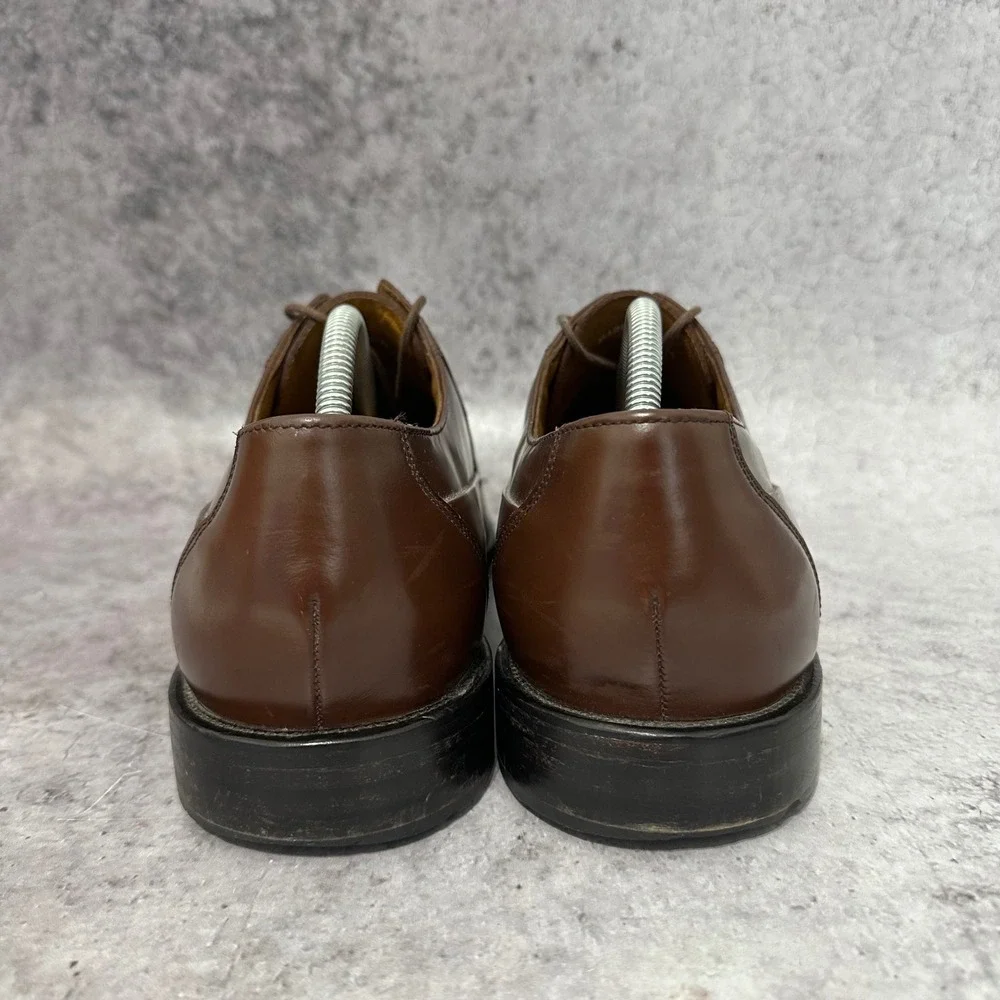 Bostonian 25033 Cap-Toe Derby Mens 10 Brown Leather Oxford Dress Shoes